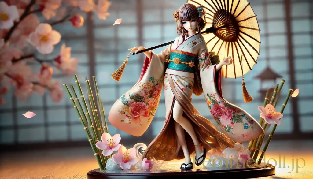 和服美少女フィギュア風のAIイラスト 28枚目