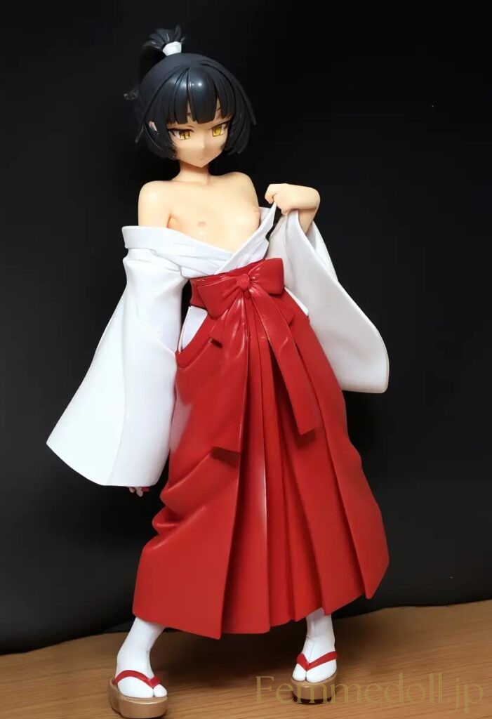 【エロ画像】　巫女服美少女のエロフィギュア風AIイラスト 7枚目