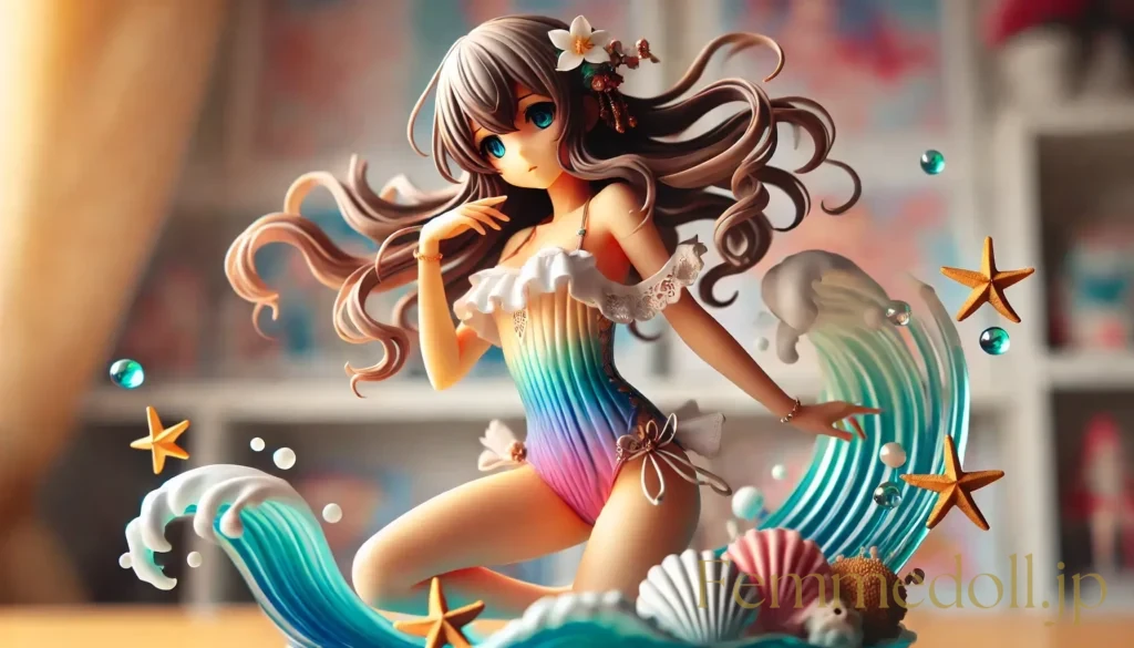 水着美少女フィギュア風のAIイラスト 5枚目