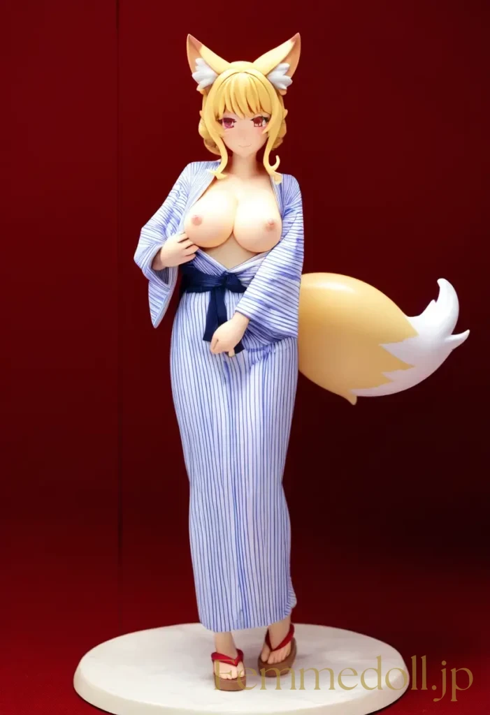 【エロ画像】女狐浴衣美女エロフィギュア風のAIイラスト 10枚目