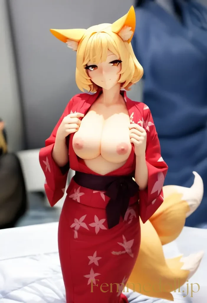 【エロ画像】女狐浴衣美女エロフィギュア風のAIイラスト 18枚目
