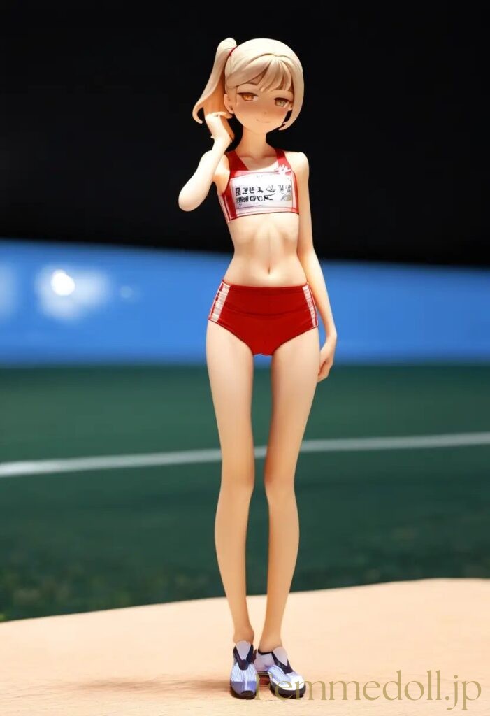 【エロ画像】　スレンダー陸上女子のエロフィギュア風AIイラスト 12枚目