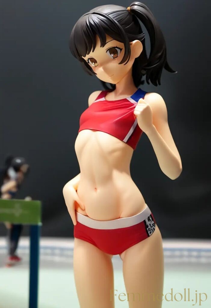 【エロ画像】　スレンダー陸上女子のエロフィギュア風AIイラスト 15枚目