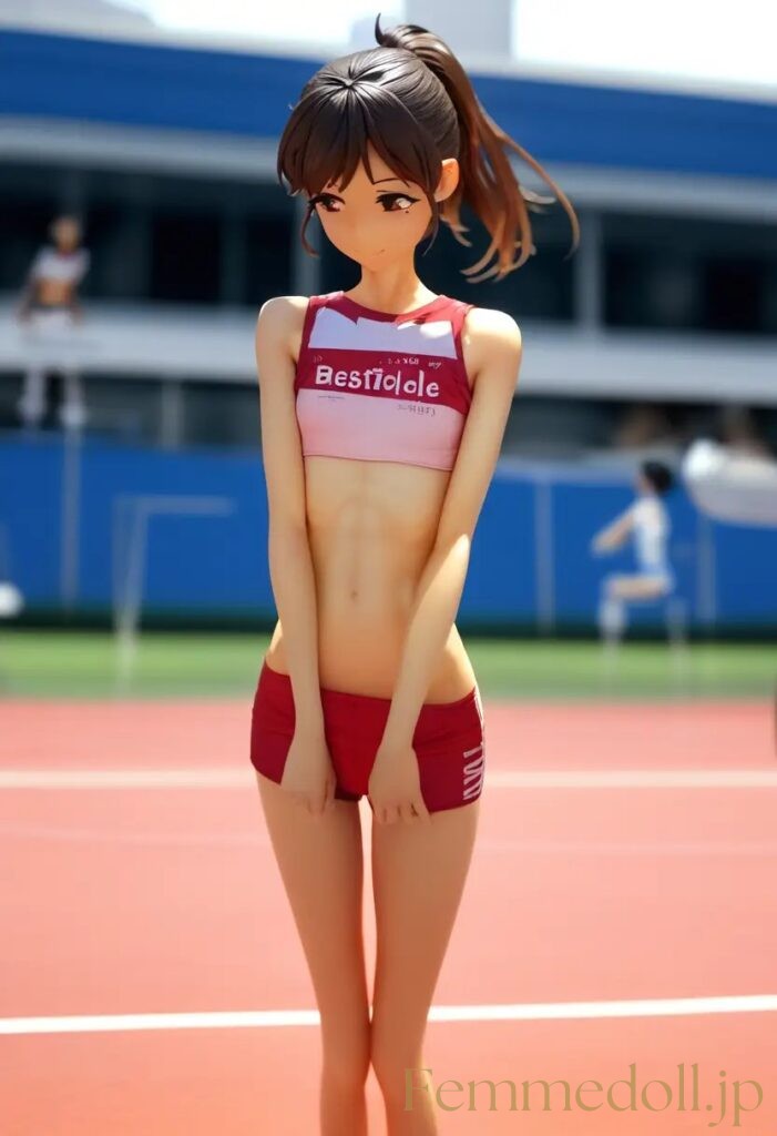 【エロ画像】　スレンダー陸上女子のエロフィギュア風AIイラスト 18枚目