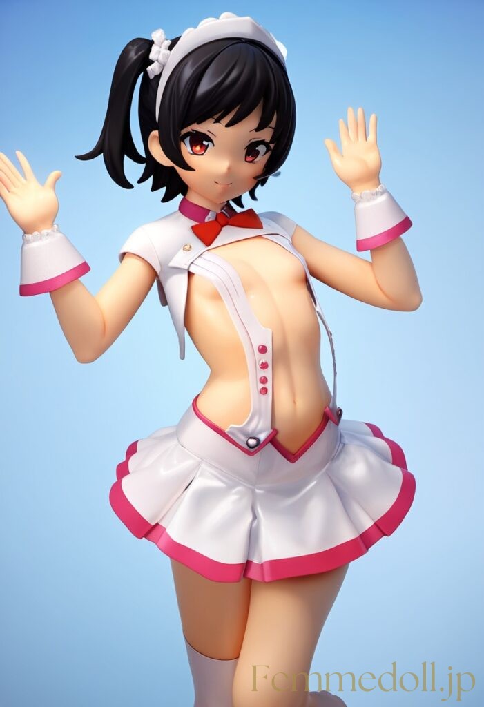 【エロ画像】肌面積が多くてスケベな服をきた女の子のフィギュア風AIイラスト2 13枚目