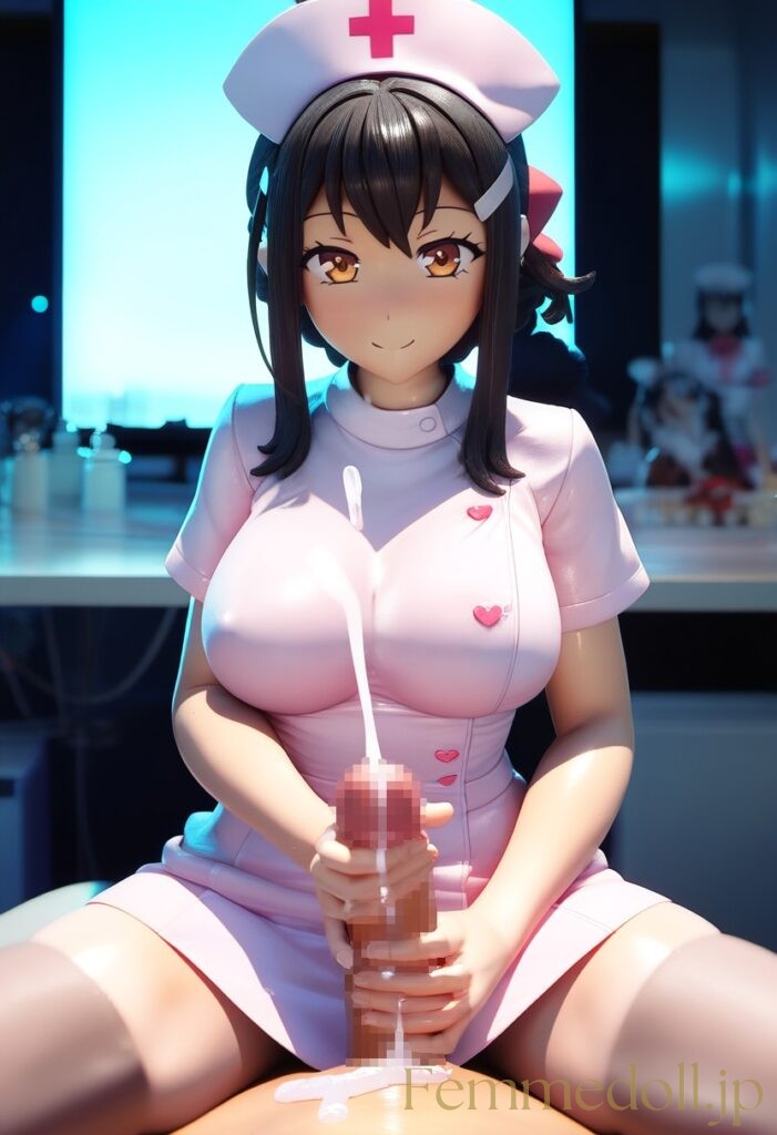ナースのお姉さんに手で処理してもらうエロフィギュア風AIイラスト 17枚目