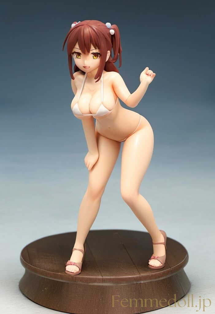 【エロ画像】マイクロビキニからはみ出そうな爆乳美少女のフィギュア風AIイラスト1 19枚目