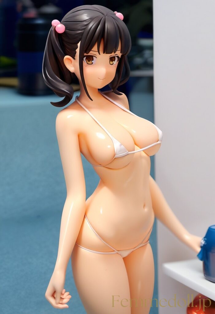 【エロ画像】マイクロビキニからはみ出そうな爆乳美少女のフィギュア風AIイラスト5 23枚目