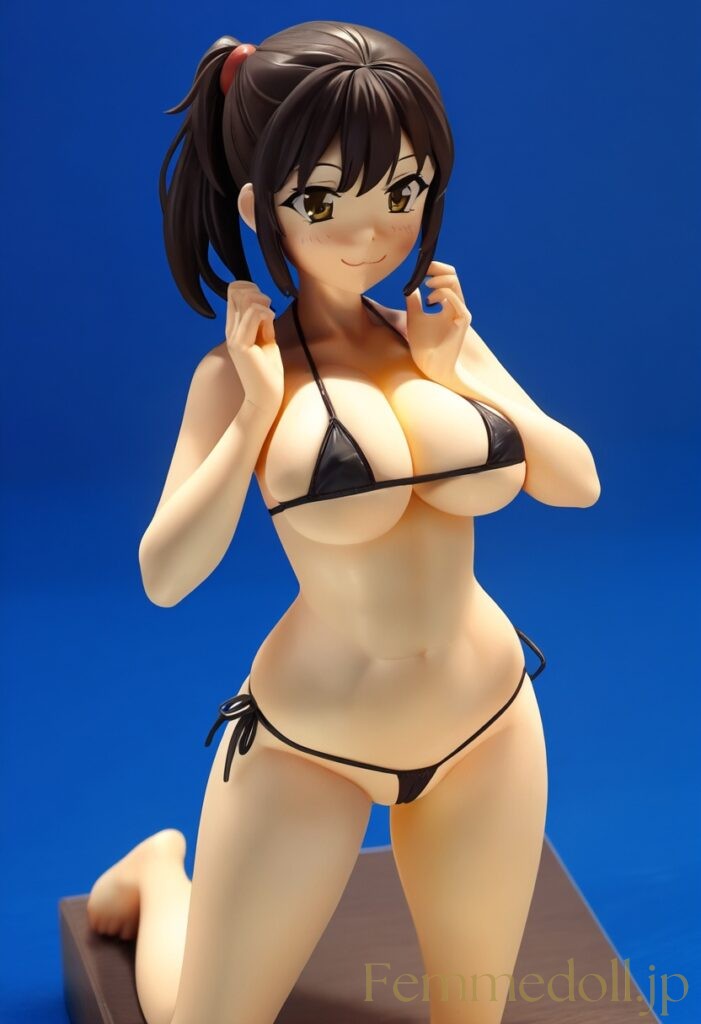 【エロ画像】マイクロビキニからはみ出そうな爆乳美少女のフィギュア風AIイラスト5 22枚目