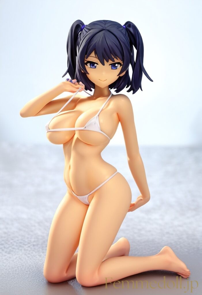 【エロ画像】マイクロビキニからはみ出そうな爆乳美少女のフィギュア風AIイラスト5 24枚目