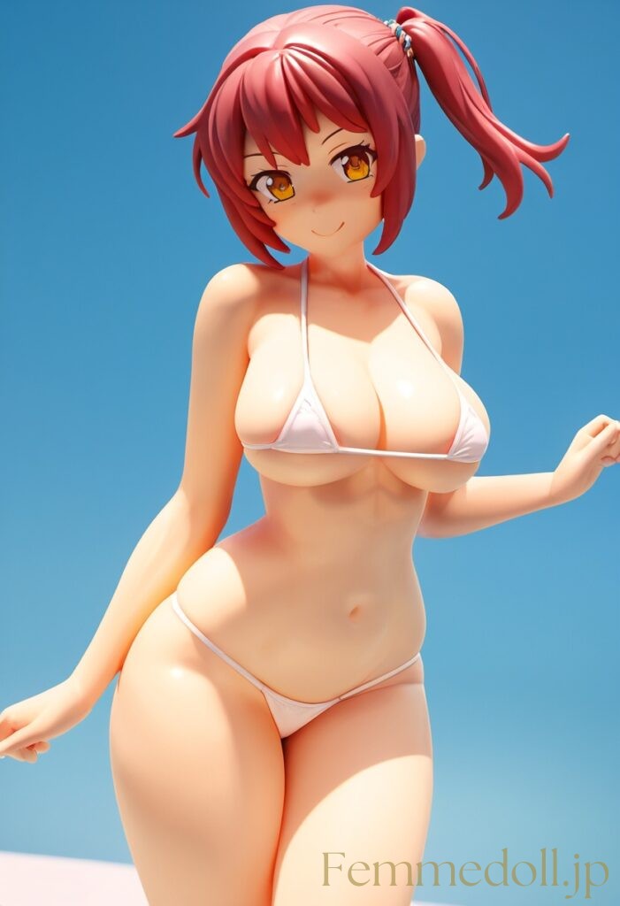 【エロ画像】マイクロビキニからはみ出そうな爆乳美少女のフィギュア風AIイラスト5 13枚目