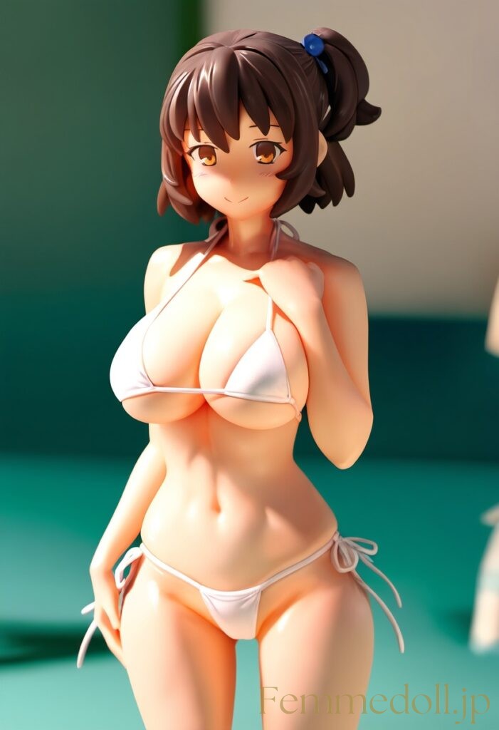 【エロ画像】マイクロビキニからはみ出そうな爆乳美少女のフィギュア風AIイラスト5 14枚目