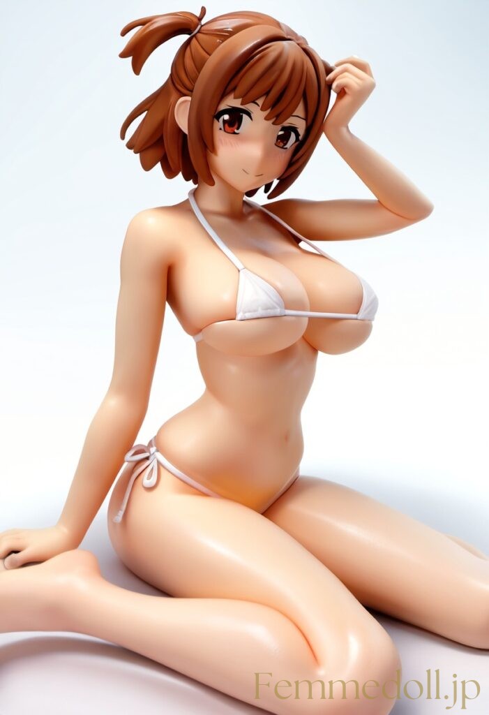 【エロ画像】マイクロビキニからはみ出そうな爆乳美少女のフィギュア風AIイラスト5 18枚目