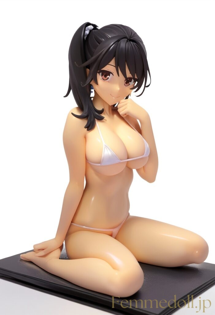 【エロ画像】マイクロビキニからはみ出そうな爆乳美少女のフィギュア風AIイラスト5 9枚目