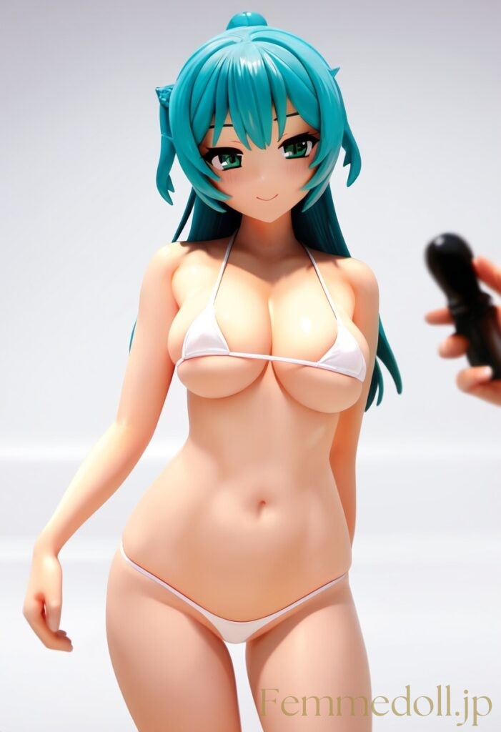 【エロ画像】マイクロビキニからはみ出そうな爆乳美少女のフィギュア風AIイラスト5 2枚目