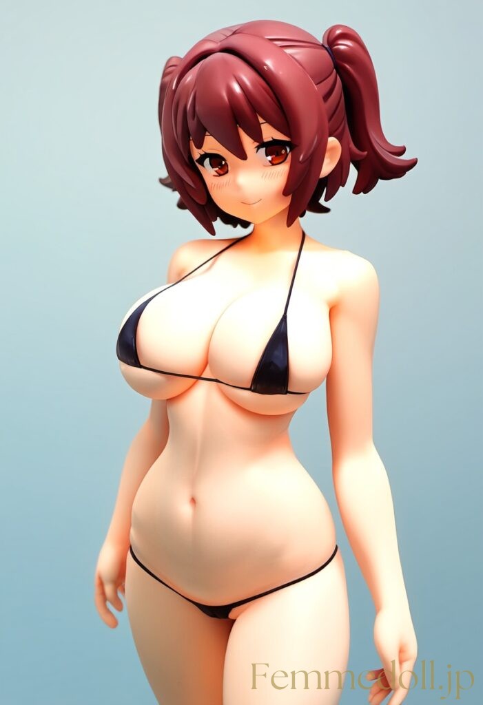 【エロ画像】マイクロビキニからはみ出そうな爆乳美少女のフィギュア風AIイラスト5 10枚目