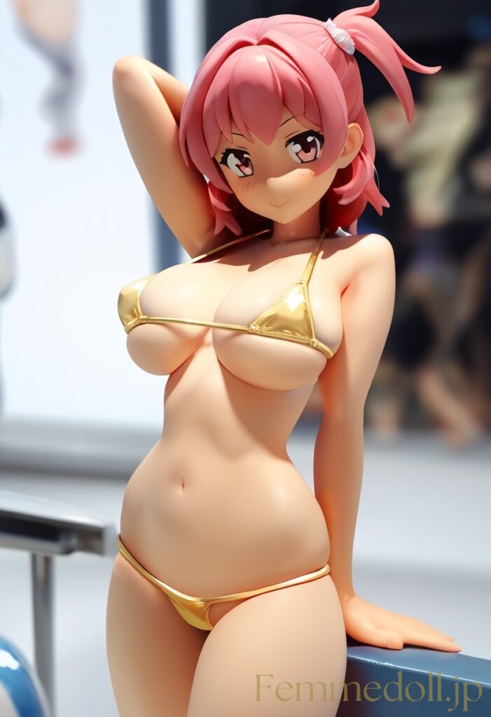【エロ画像】マイクロビキニからはみ出そうな爆乳美少女のフィギュア風AIイラスト2 18枚目