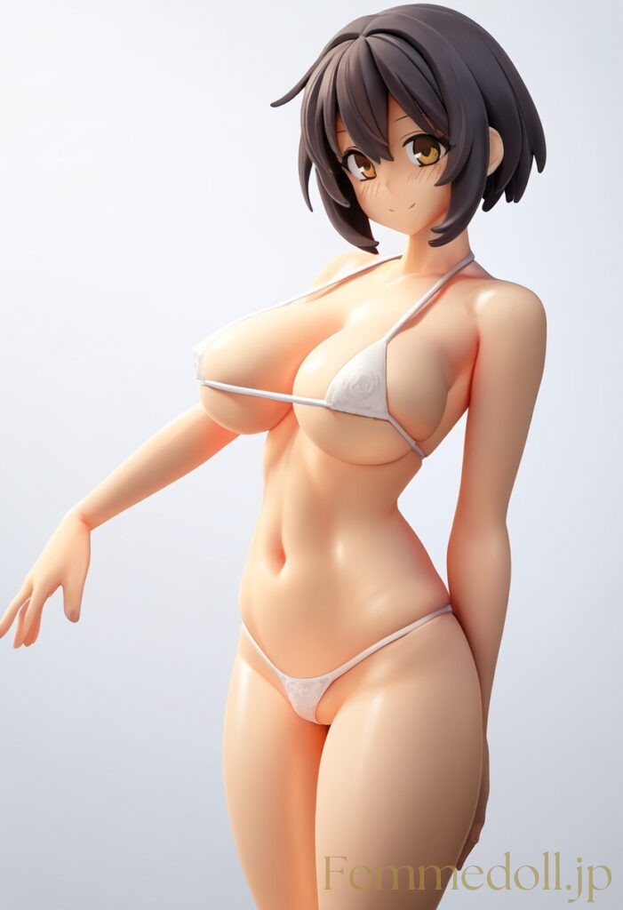 【エロ画像】マイクロビキニからはみ出そうな爆乳美少女のフィギュア風AIイラスト2 14枚目
