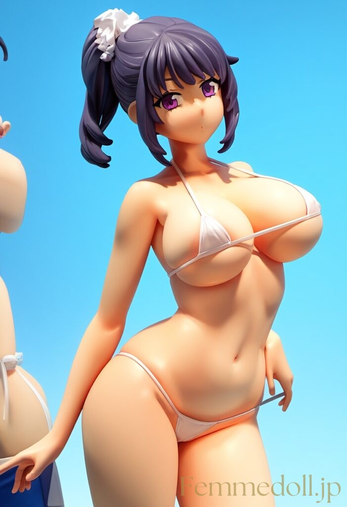 【エロ画像】マイクロビキニからはみ出そうな爆乳美少女のフィギュア風AIイラスト2 13枚目