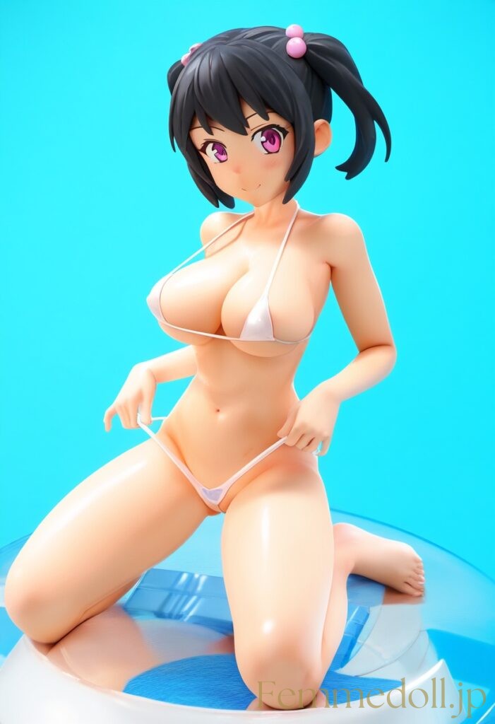 【エロ画像】マイクロビキニからはみ出そうな爆乳美少女のフィギュア風AIイラスト2 23枚目