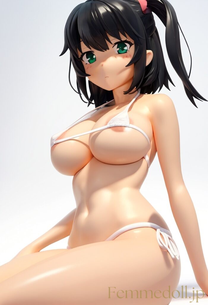 【エロ画像】マイクロビキニからはみ出そうな爆乳美少女のフィギュア風AIイラスト2 28枚目