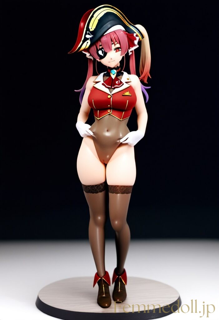 【エロ画像】Vtuber 宝鐘マリンのフィギュア風AIイラスト 21枚目