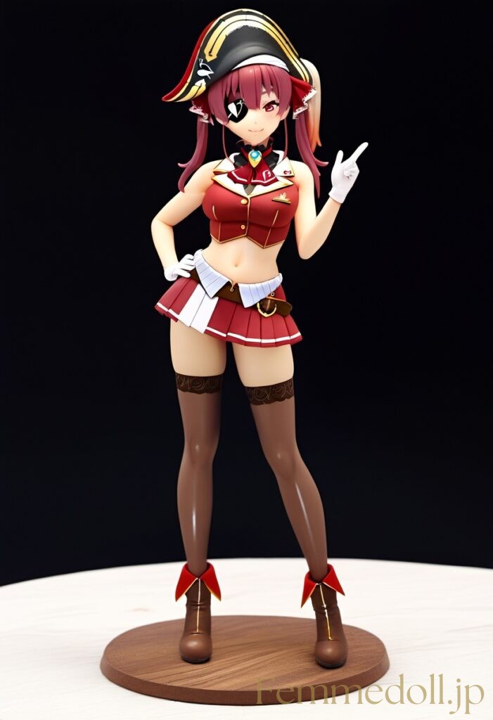 【エロ画像】Vtuber 宝鐘マリンのフィギュア風AIイラスト 20枚目