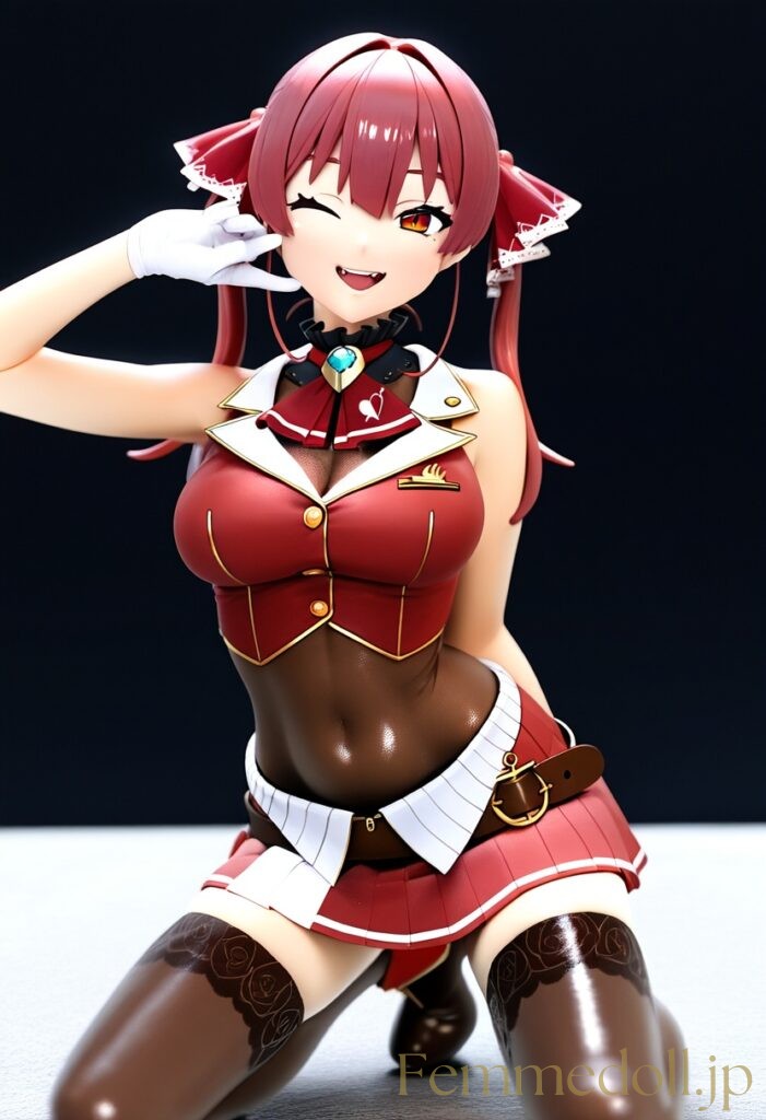 【エロ画像】Vtuber 宝鐘マリンのフィギュア風AIイラスト 13枚目