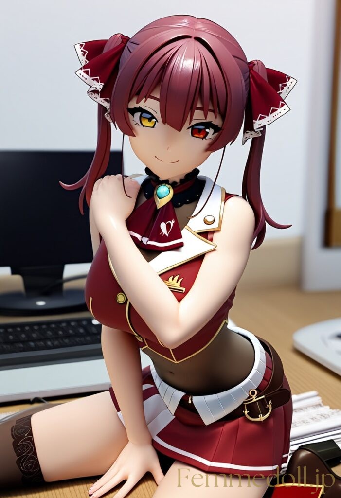 【エロ画像】Vtuber 宝鐘マリンのフィギュア風AIイラスト 22枚目