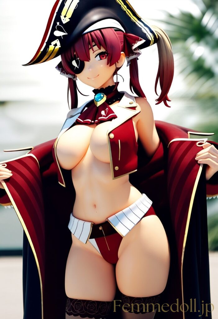 【エロ画像】Vtuber 宝鐘マリンのフィギュア風AIイラスト 6枚目