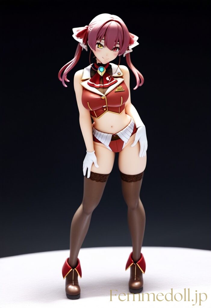 【エロ画像】Vtuber 宝鐘マリンのフィギュア風AIイラスト 3枚目