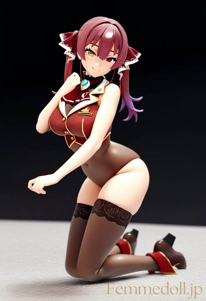 【エロ画像】Vtuber 宝鐘マリンのフィギュア風AIイラスト 7枚目