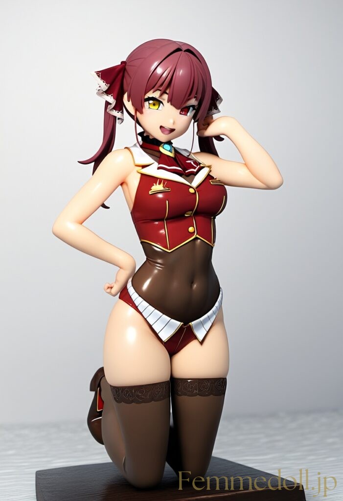【エロ画像】Vtuber 宝鐘マリンのフィギュア風AIイラスト 5枚目