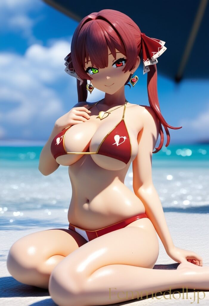 【エロ画像】Vtuber 宝鐘マリンのフィギュア風AIイラスト 4枚目
