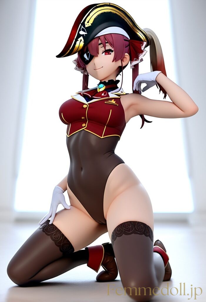 【エロ画像】Vtuber 宝鐘マリンのフィギュア風AIイラスト 28枚目