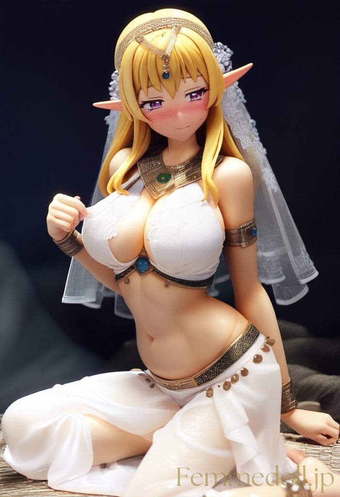 踊り子エルフのセクシー衣装エロフィギュア風AIイラスト 22枚目