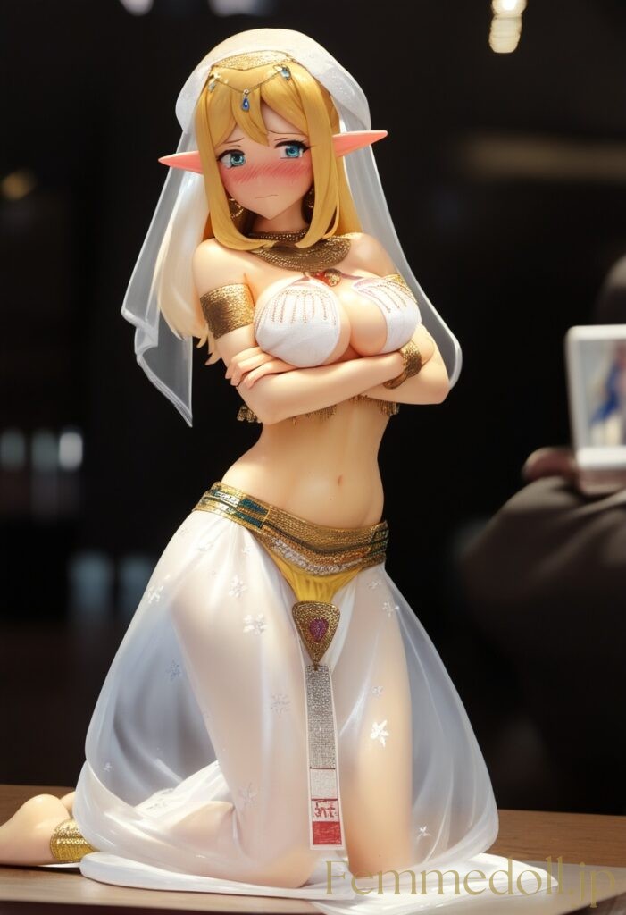 踊り子エルフのセクシー衣装エロフィギュア風AIイラスト 13枚目