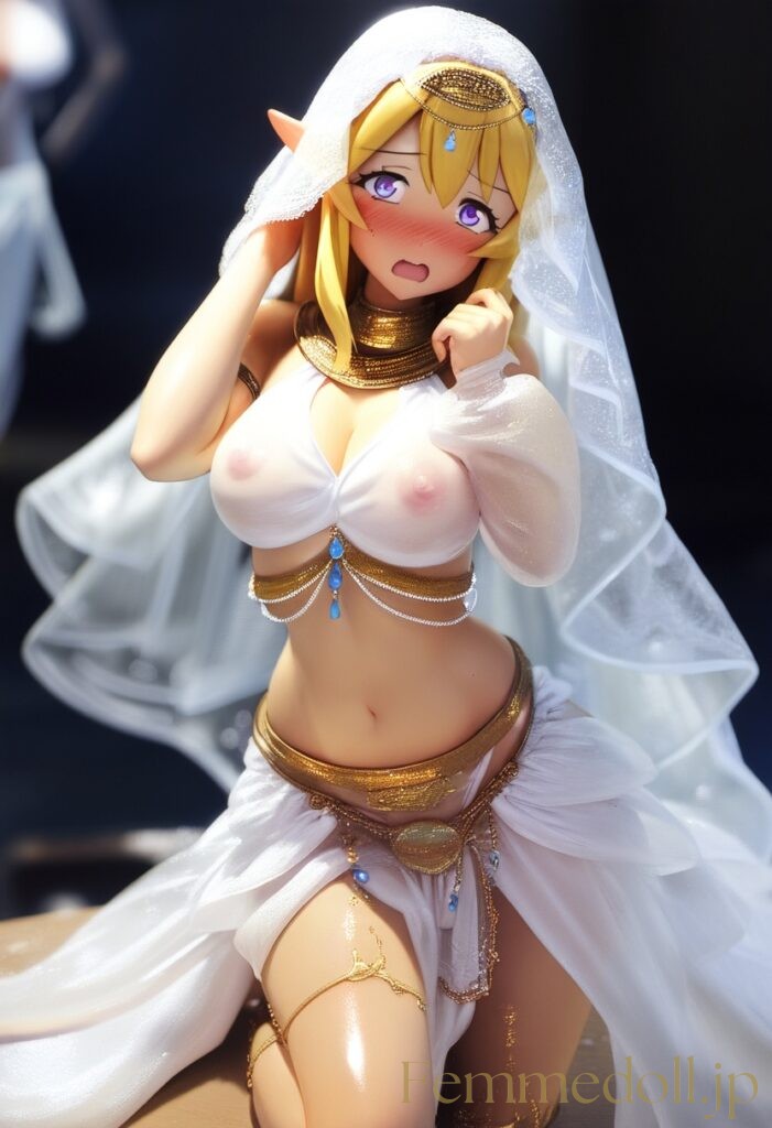 踊り子エルフのセクシー衣装エロフィギュア風AIイラスト 19枚目