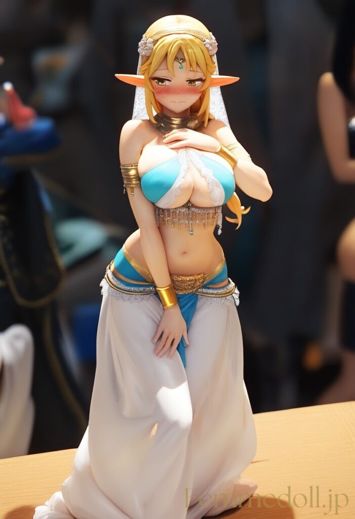 踊り子エルフのセクシー衣装エロフィギュア風AIイラスト 18枚目