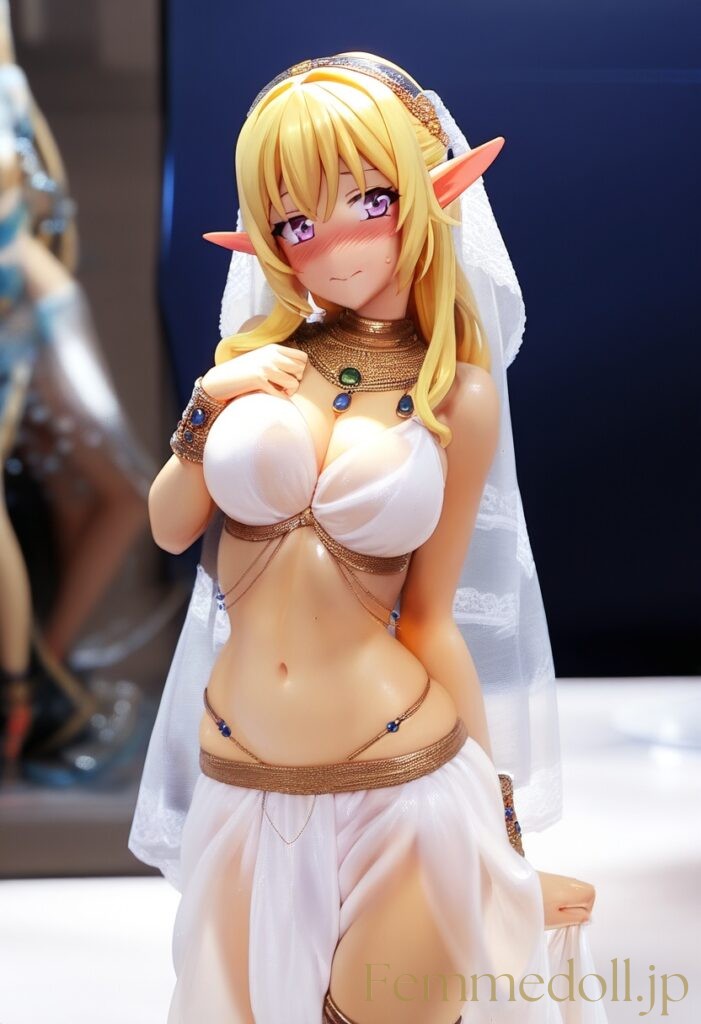 踊り子エルフのセクシー衣装エロフィギュア風AIイラスト 11枚目