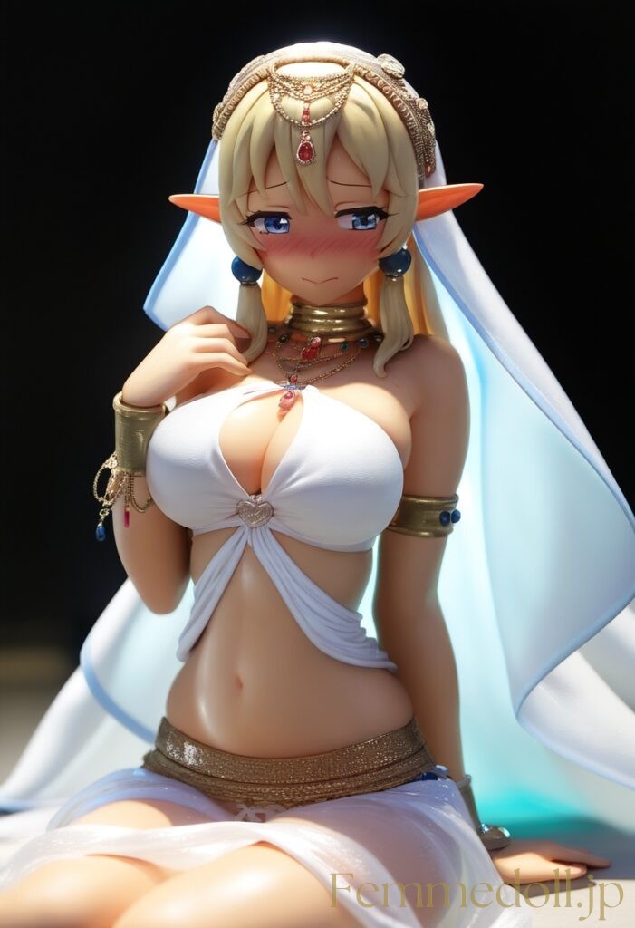 踊り子エルフのセクシー衣装エロフィギュア風AIイラスト 10枚目