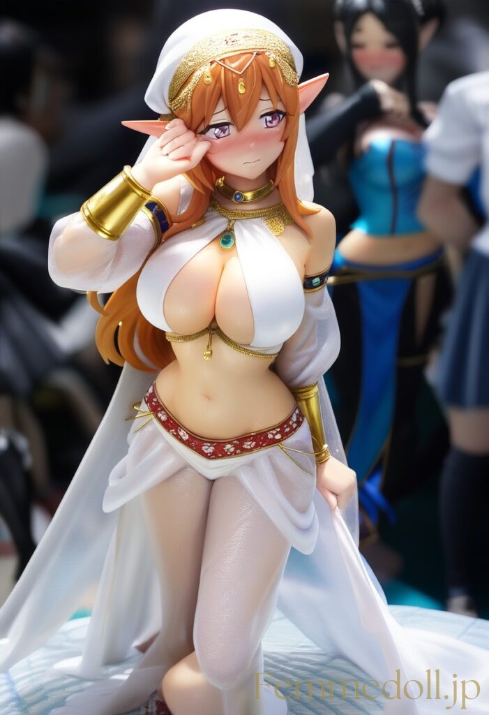 踊り子エルフのセクシー衣装エロフィギュア風AIイラスト 5枚目