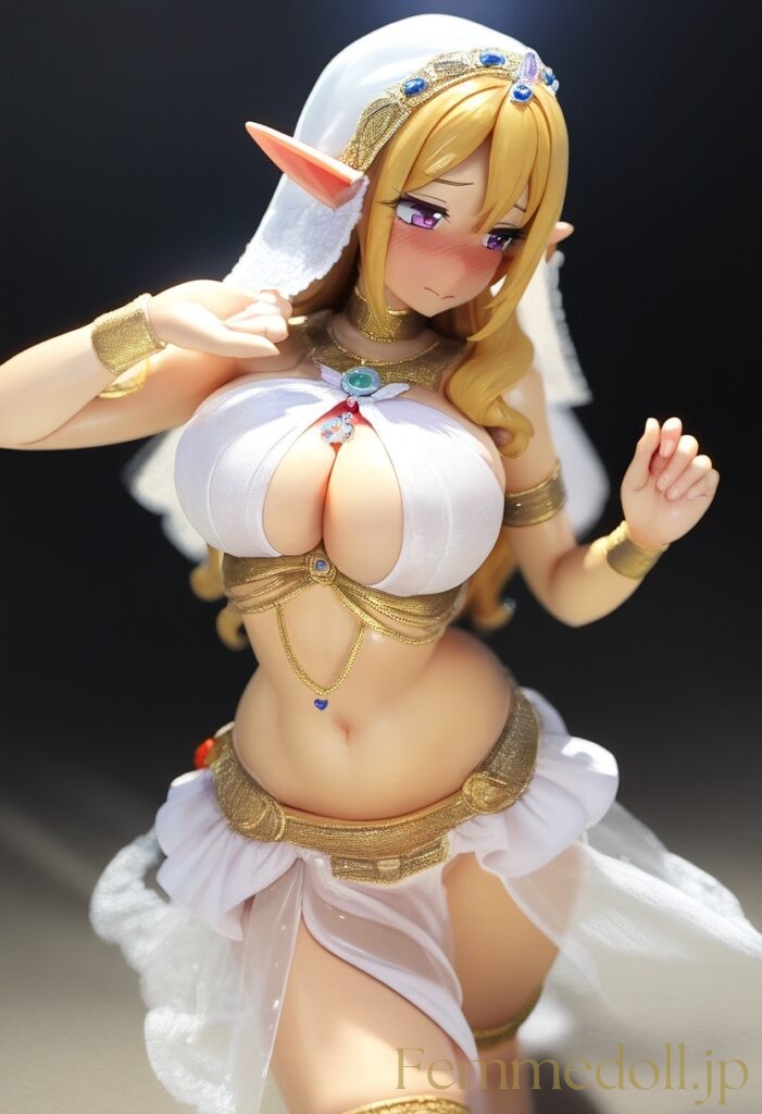 踊り子エルフのセクシー衣装エロフィギュア風AIイラスト 27枚目