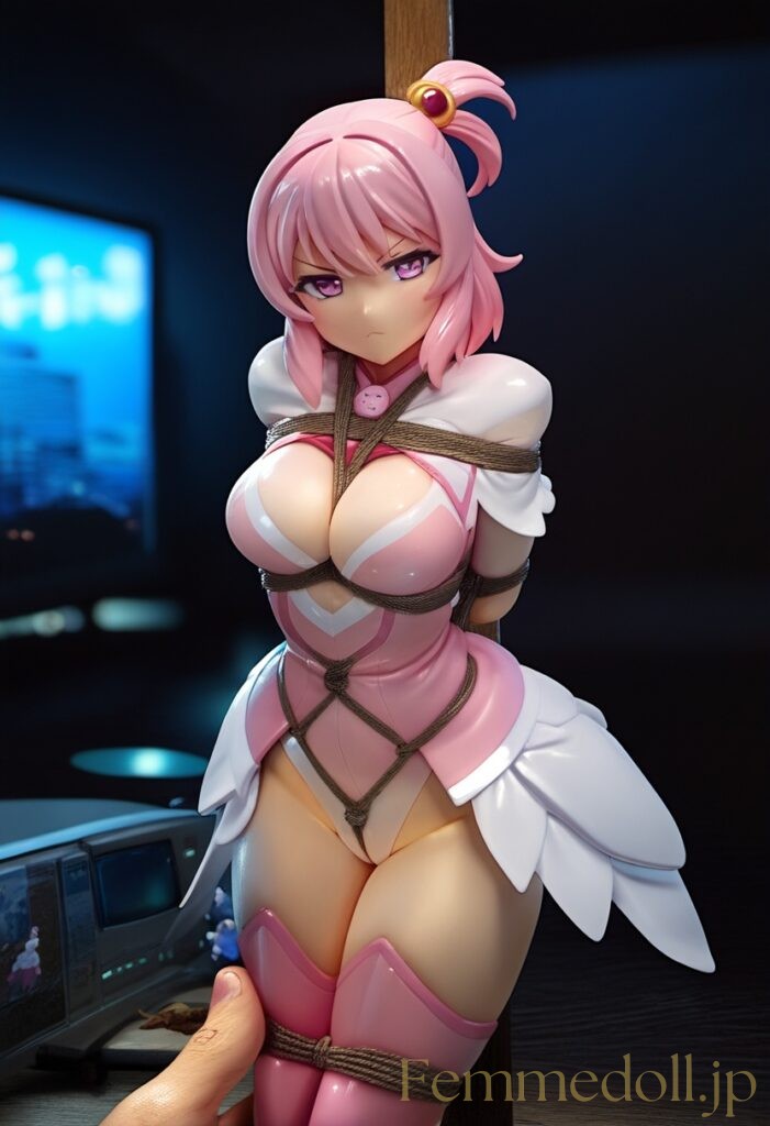 魔法少女が悪の組織に捕まっちゃった風のエロフィギュアAIイラスト 2枚目