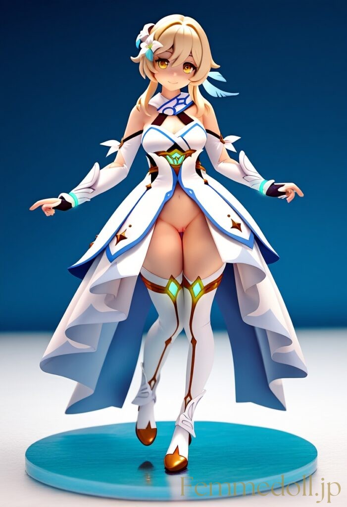 【エロ画像】原神 蛍のフィギュア風AIイラスト 2枚目