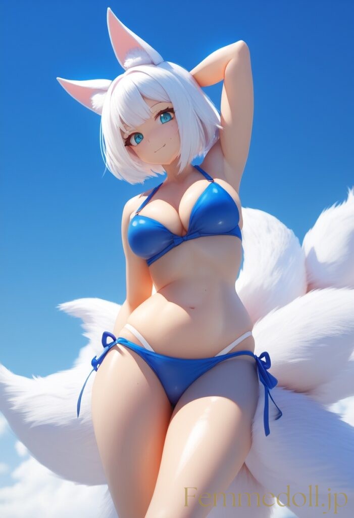 アズールレーン　加賀(ビキニ)のフィギュア風エロ画像 10枚目