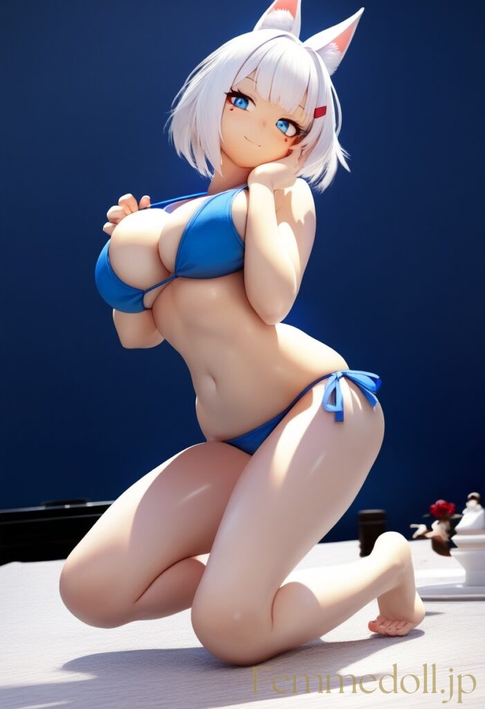 アズールレーン　加賀(ビキニ)のフィギュア風エロ画像 8枚目