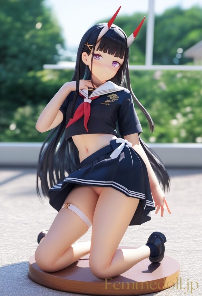 アズールレーン　能代のフィギュア風エロ画像 1枚目