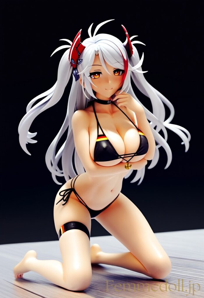 アズールレーン　プリンツ・オイゲン(ビキニ)のフィギュア風エロ画像 21枚目