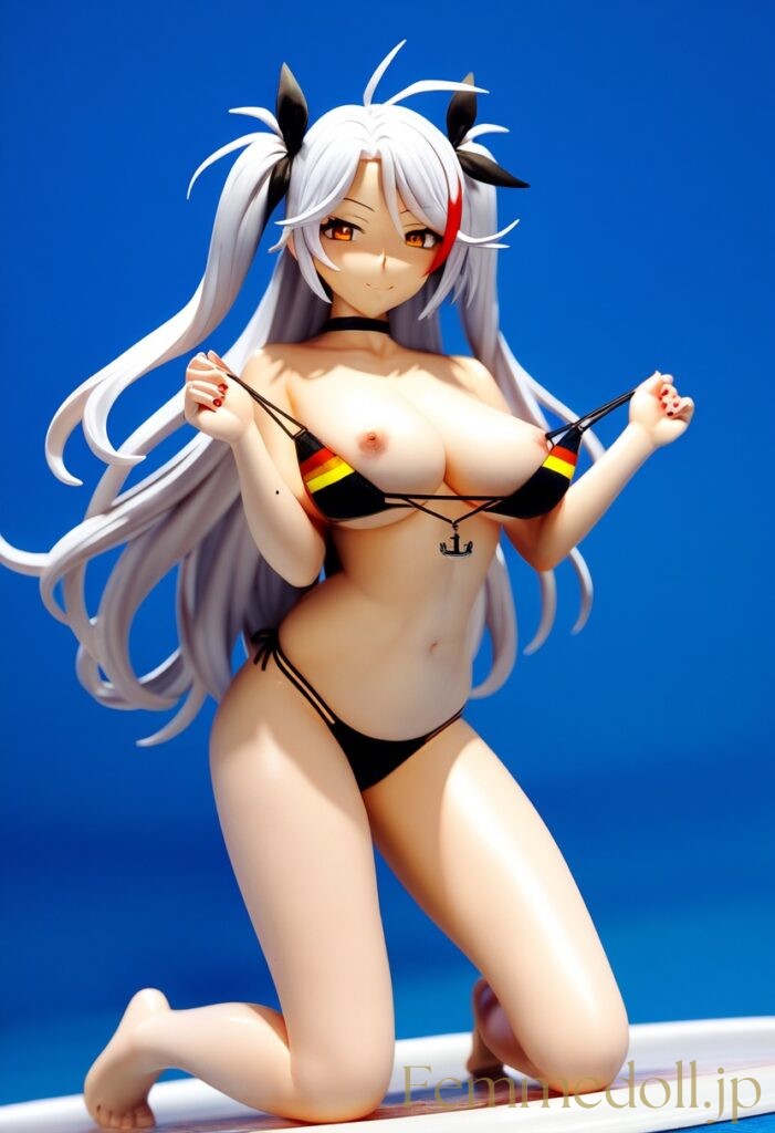 アズールレーン　プリンツ・オイゲン(ビキニ)のフィギュア風エロ画像 13枚目
